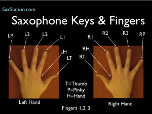 fingers saxophone